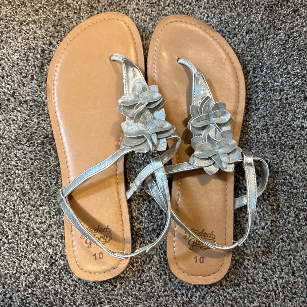 Faded Glory Silver Women's Sandals